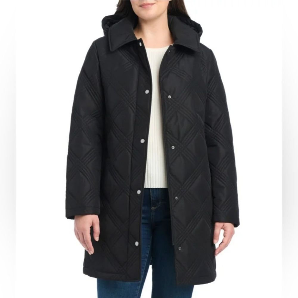 Jones New York Black Quilted Jacket